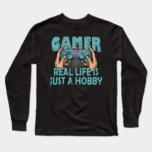 Gaming Controller Slogan Gamer Gifts Long Sleeve T-Shirt